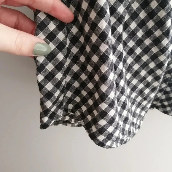 Lafayette 148 Gingham Plaid Cotton, Wool, Linen Button Up Blouse Small - Picture 8 of 15